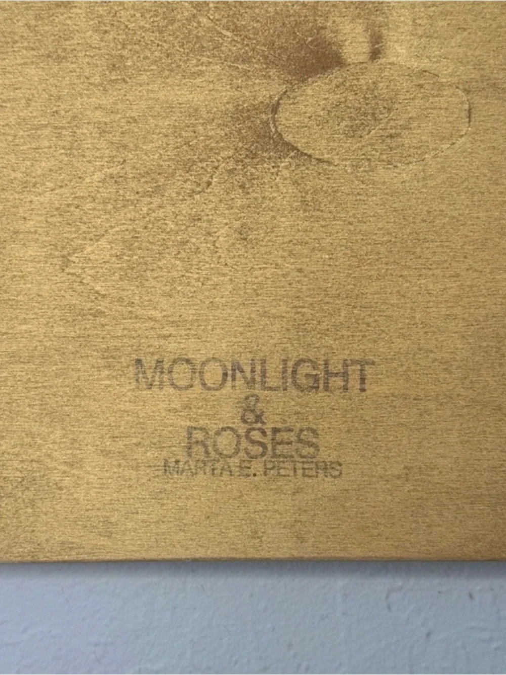 MOONLIGHT & ROSES Marta E. Peters Vintage Halloween Wall Hanging Decor Art Wood